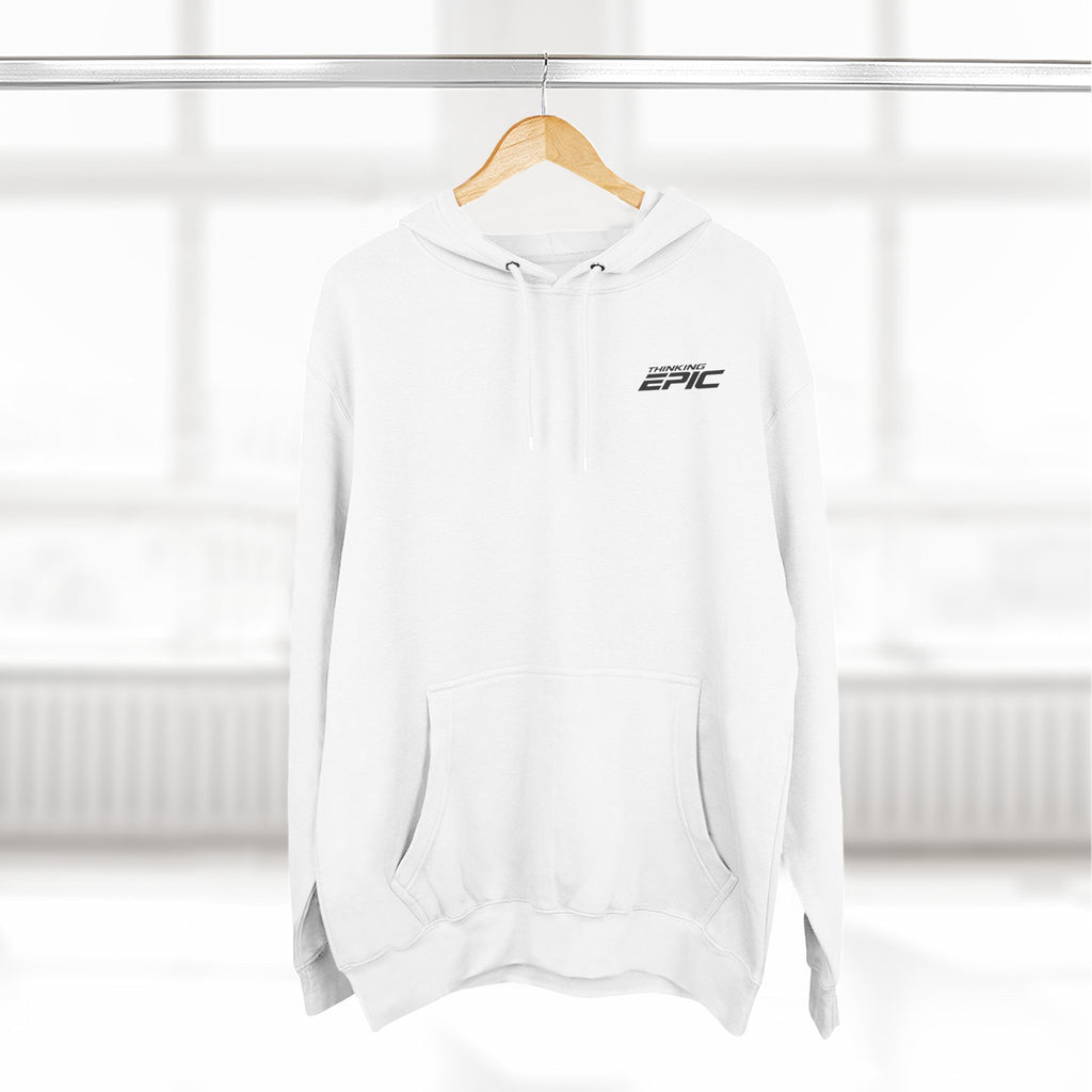 Angled Three-Panel Fleece Hoodie