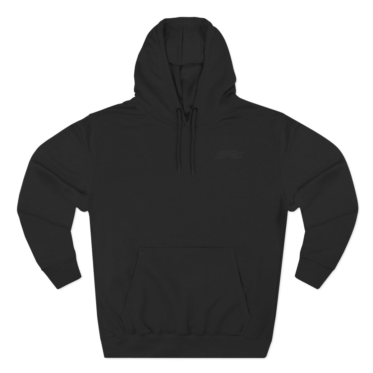 Angled Three-Panel Fleece Hoodie