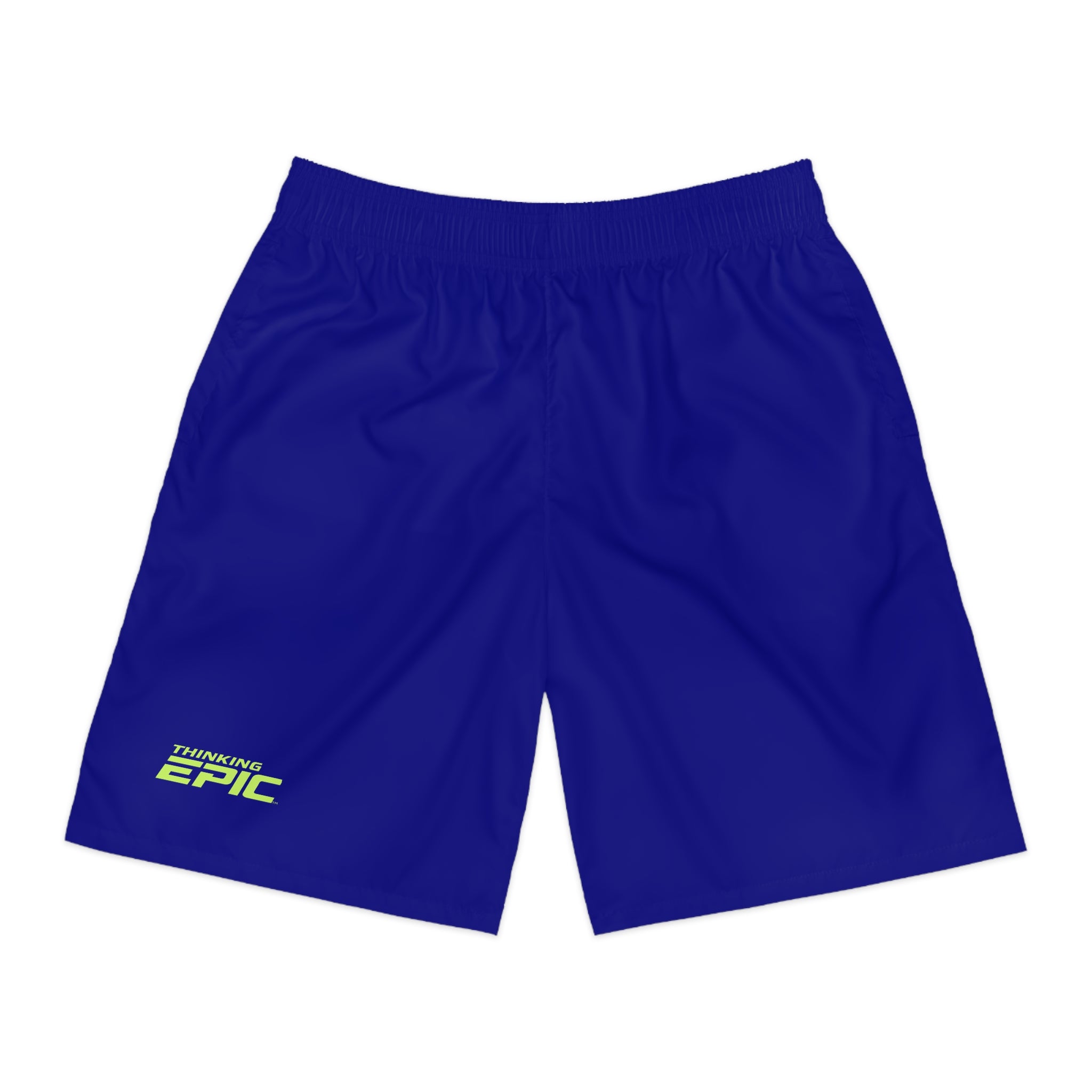Thinking Epic Neon Performance Jogger Shorts — Men's Athletic Blue AOP