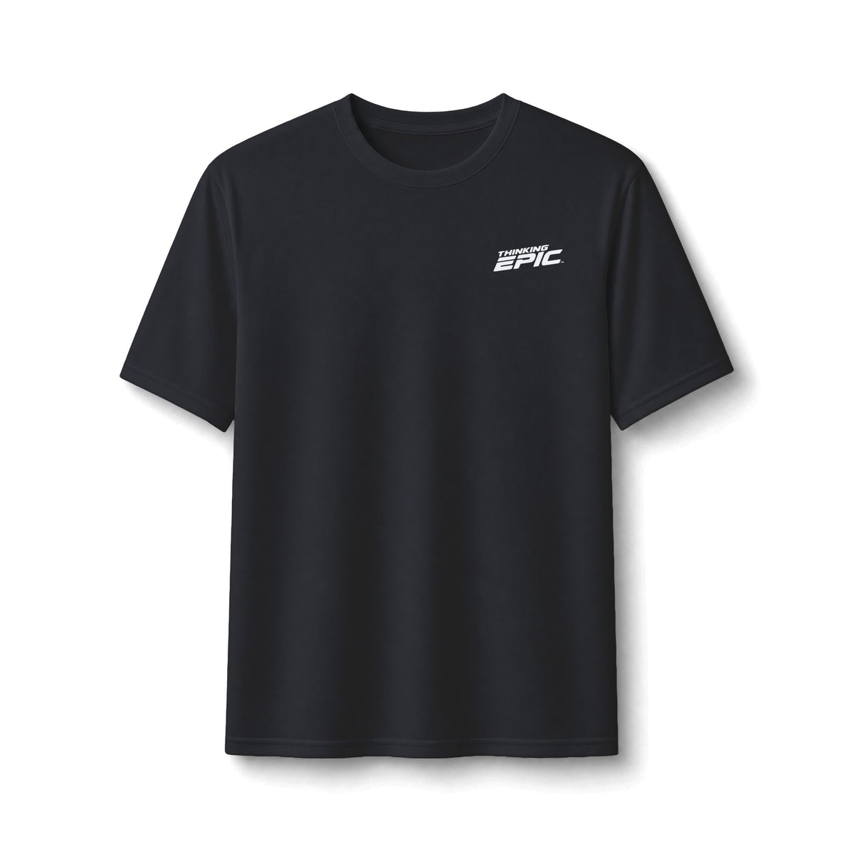 Angled Black Corner Logo Thinking Epic Sportswear Performance Tee