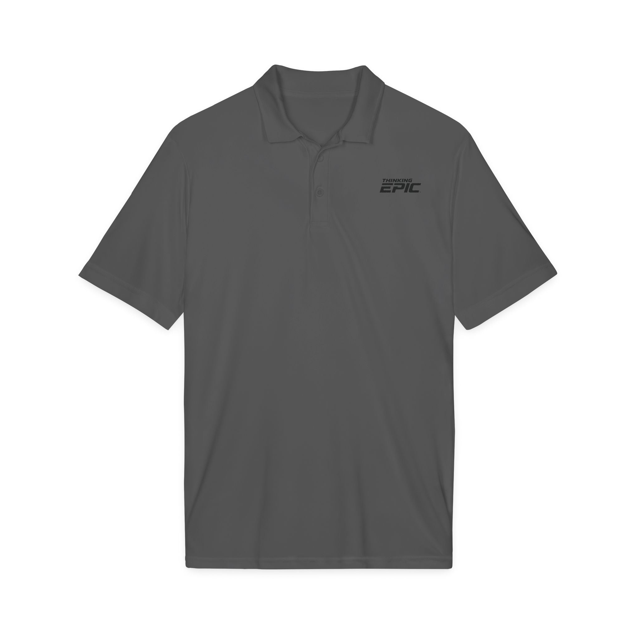 Thinking Epic White or Grey Polo Shirt — Polyester Performance Polo