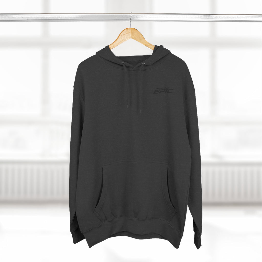 Angled Three-Panel Fleece Hoodie