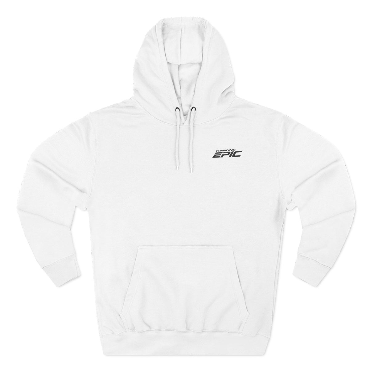 Angled Three-Panel Fleece Hoodie