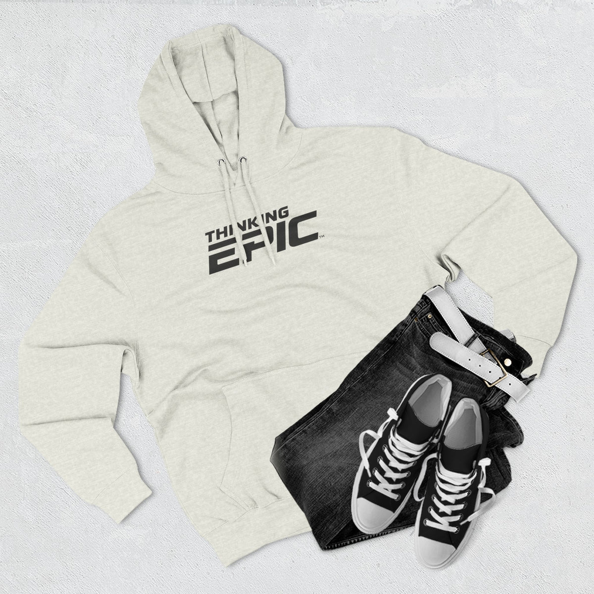 Three-Panel Fleece Hoodie