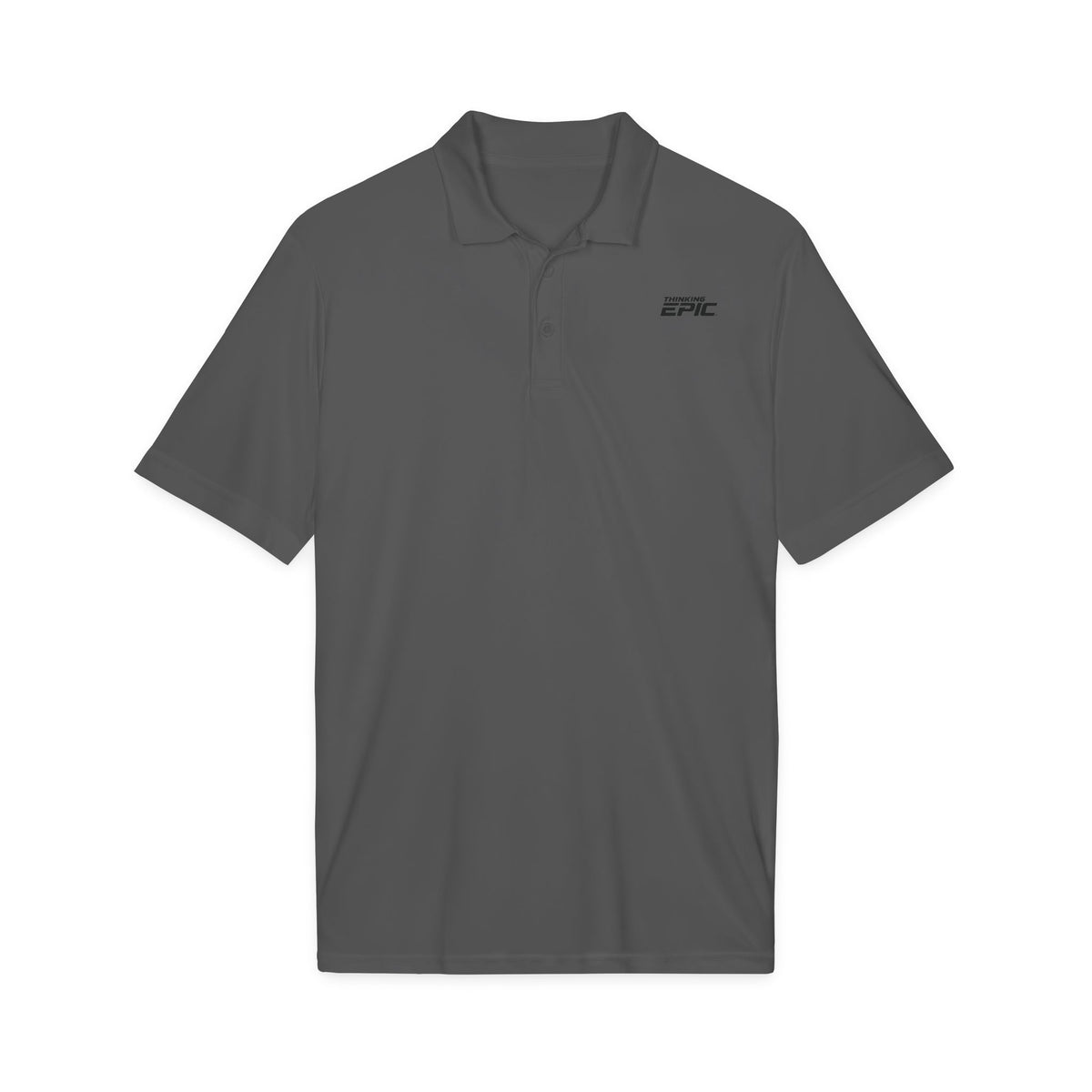 Thinking Epic White or Grey Polo Shirt — Polyester Performance Polo