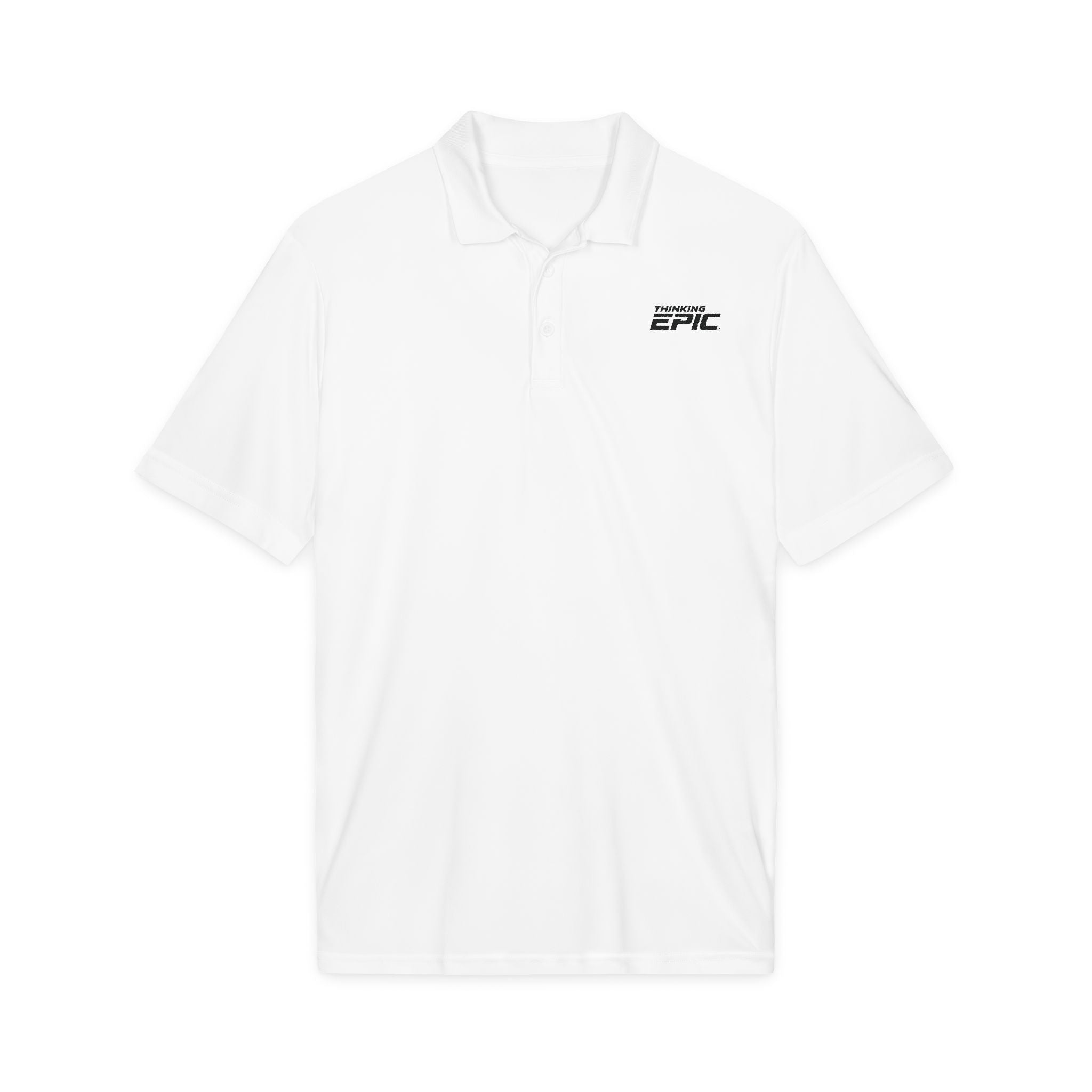 Thinking Epic White or Grey Polo Shirt — Polyester Performance Polo