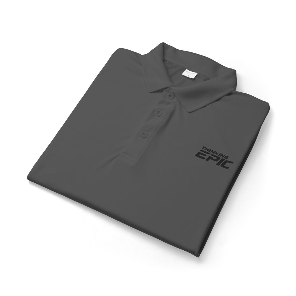 Thinking Epic White or Grey Polo Shirt — Polyester Performance Polo