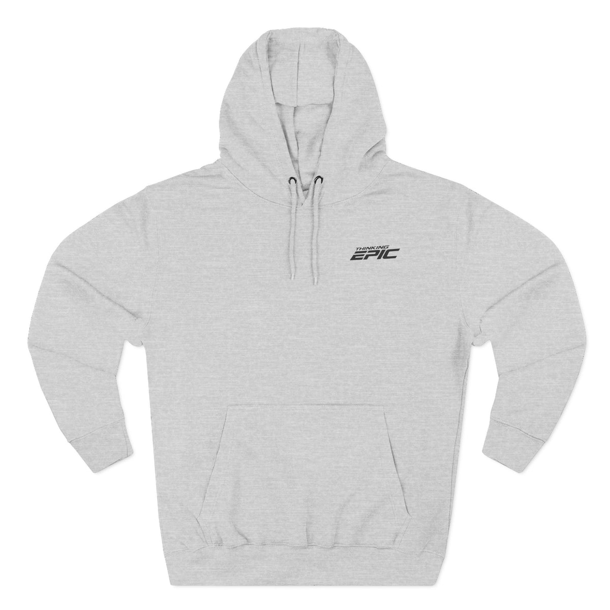Angled Three-Panel Fleece Hoodie
