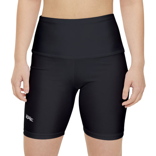 Epic Women's Workout Shorts — High-Waist Black Biker Shorts for Gym & Yoga