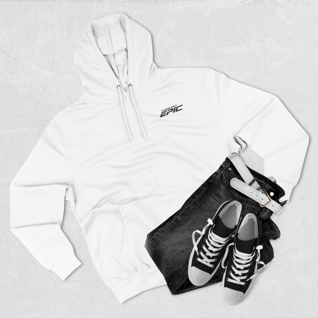 Angled Three-Panel Fleece Hoodie