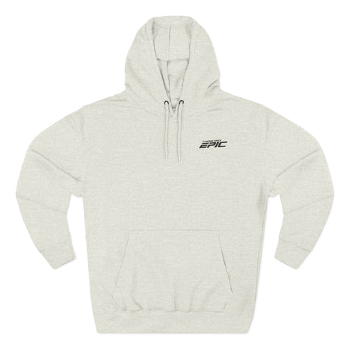Angled Three-Panel Fleece Hoodie