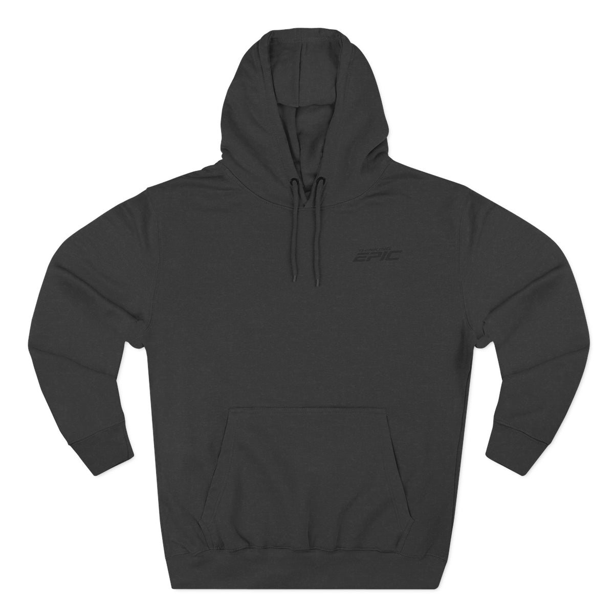 Angled Three-Panel Fleece Hoodie